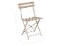 Beige opvouwbare tuinstoel met afmetingen: 80,5 cm (H), 41 cm (D), 45 cm (B)