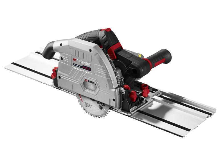 Cirkelzaag met geleiderail, met borstelloze motor