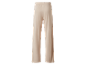 Beige wijde broek van zachte stof.