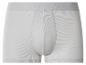 Witte geribbelde boxershorts met elastische tailleband met reliëftekst 'esmora'.