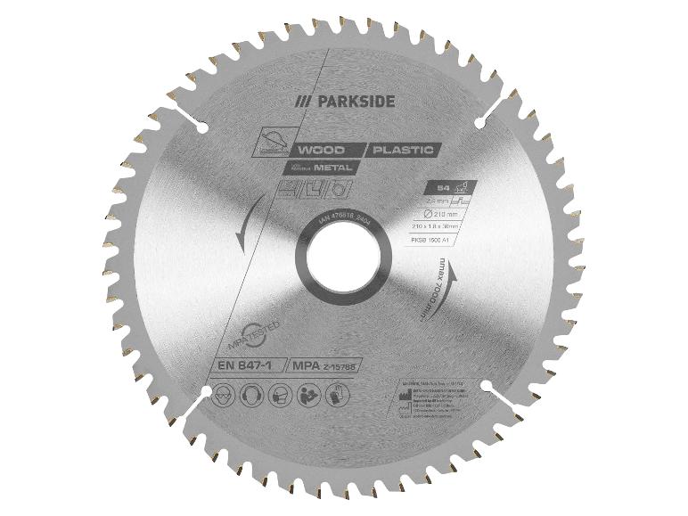 Parkside cirkelzaagblad voor hout, metaal en kunststof.