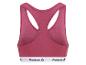 Roze Reebok sportbeha met racerback en witte logoband