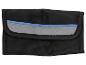 Zwart etui met blauwe en grijze streep