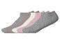 Korte sokken in grijs-, bruin-, wit- en roze tinten