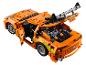 Oranje LEGO Technic Fast & Furious auto met open motorkap en kofferbak