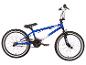 Blauwe BMX-fiets met witte banden
