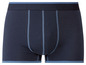 Donkerblauwe boxershorts met een blauwe rand.