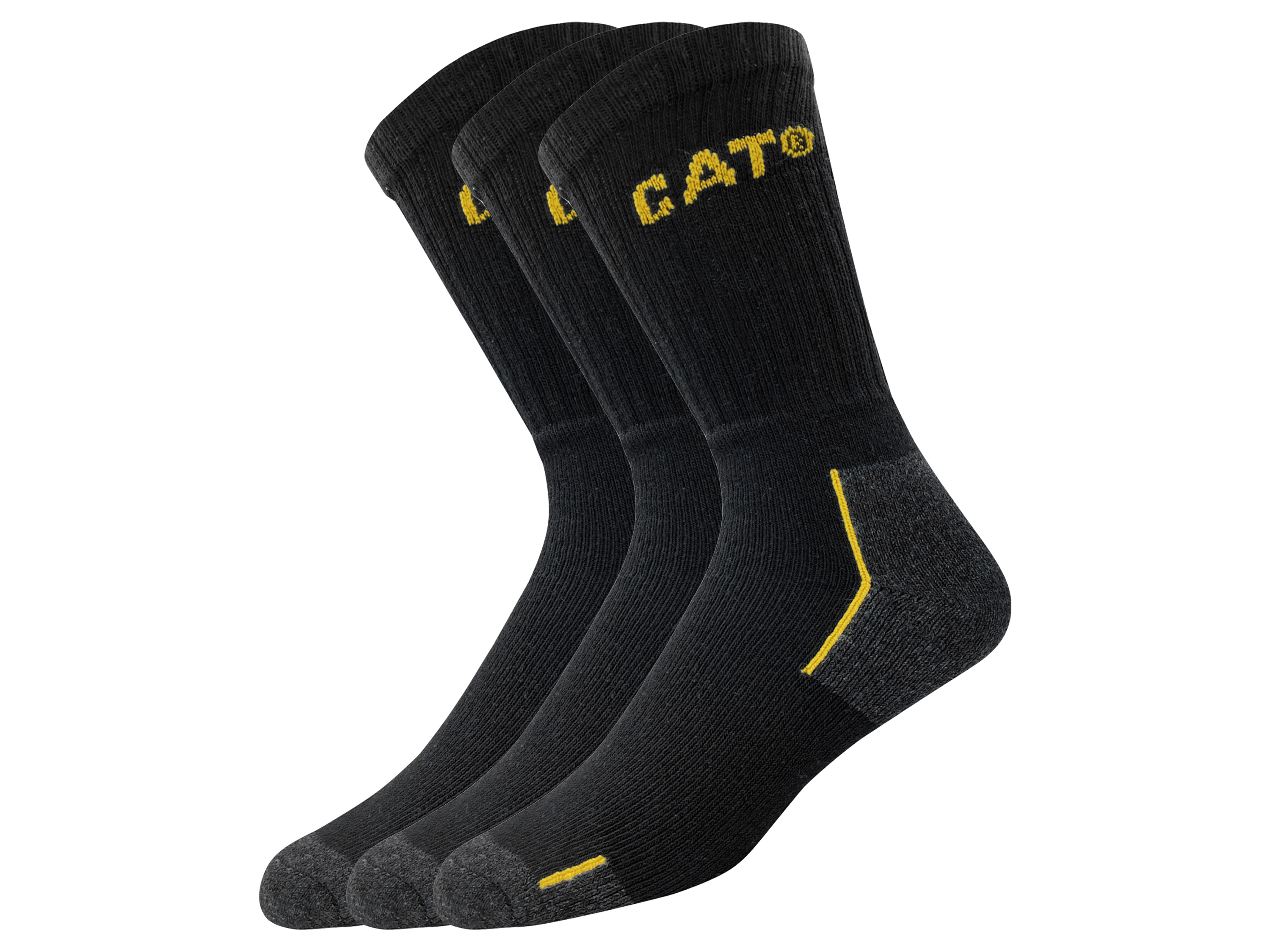 CATERPILLAR 3 Paar werksokken (Zwart, 43-46)