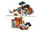 LEGO Minecraft set met huis, personages en TNT-explosie