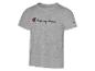 Grijze Champion T-shirt met geborduurd logo.