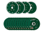 PARKSIDE® diamant- en metaalslijpschijven, 125 mm diameter.