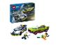 LEGO City Politieauto en Muscle Car Achtervolging set met minifiguren.