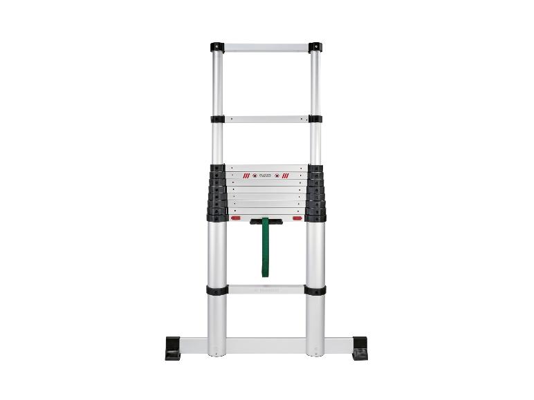 Parkside telescopische ladder met sporten en antislipvoet.