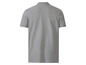 Grijze poloshirt met korte mouwen.