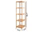 Bamboe badkamerrek met 5 planken, 140x37x37cm.