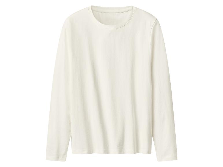 Eenvoudig wit T-shirt met lange mouwen