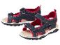 Kindersandalen, donkerblauw en rood: sportief en praktisch ontwerp.