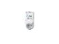 Witte digitale timer met scherm en stopcontact.