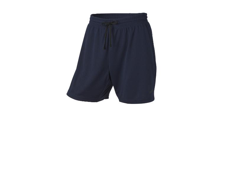 Donkerblauwe sportshorts met trekkoord in de taille