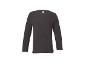 Donkergrijs T-shirt met lange mouwen en ronde hals