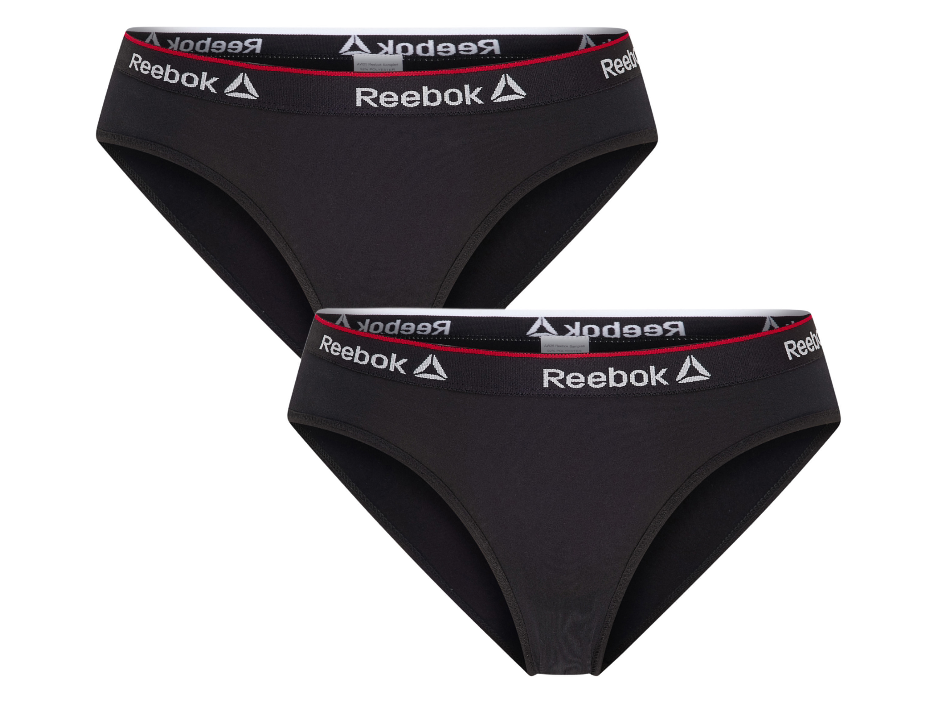 Reebok Set van 2 dames onderbroeken (Zwart, M)