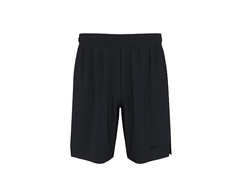 Zwarte sportshort met elastische tailleband en subtiel logo.