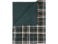 Groene geruite deken met een zachte, pluizige onderkant.