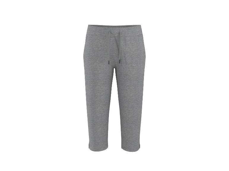 Grijze capri joggingbroek voor dames met trekkoord in de taille.