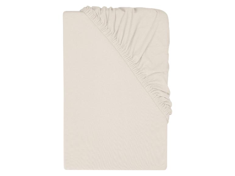 Lichtbeige hoeslaken met elastiek