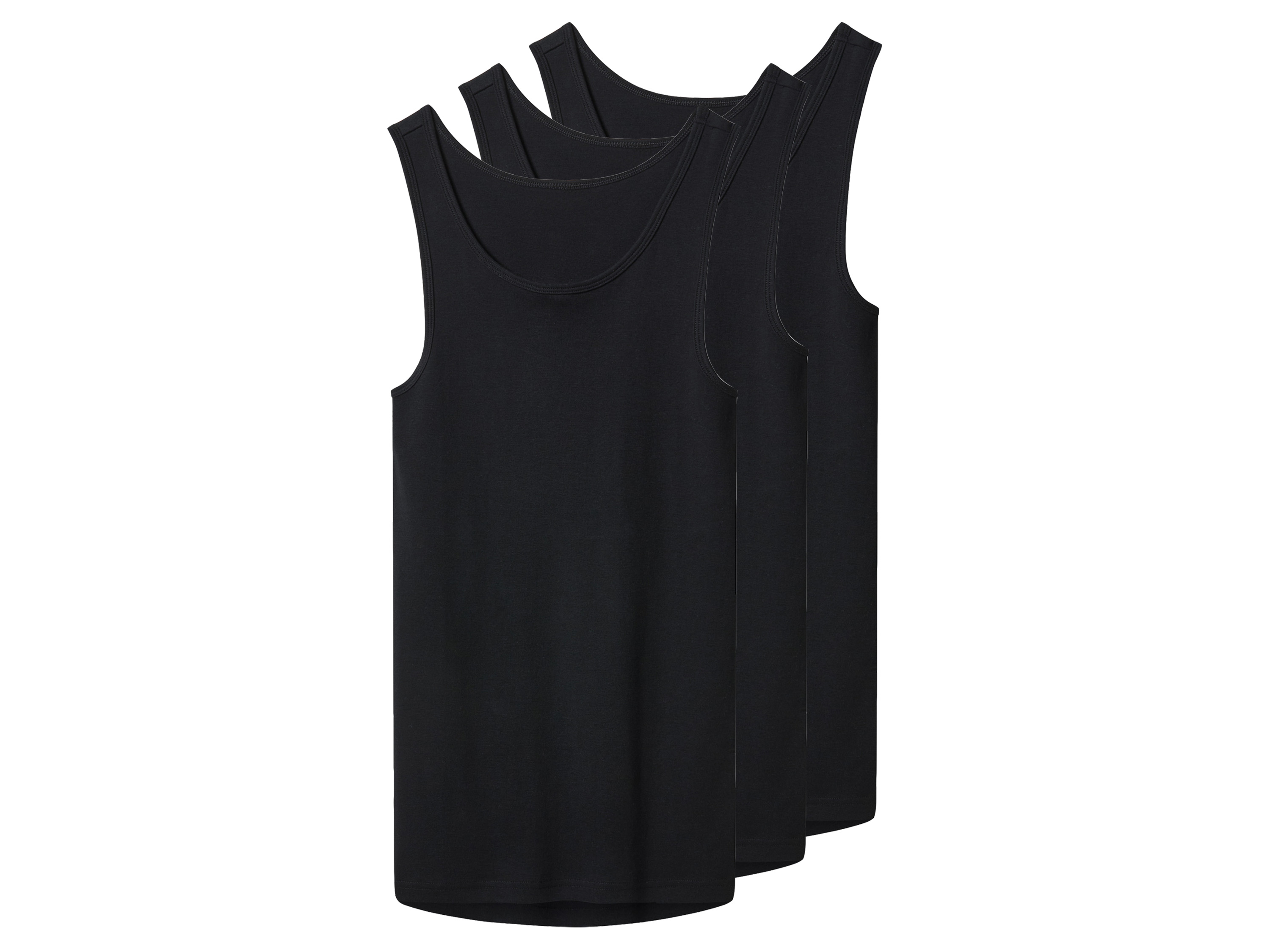 esmara Men Set van 3 heren hemden (Zwart, M)