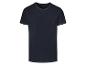 Donkerblauw t-shirt met korte mouwen.