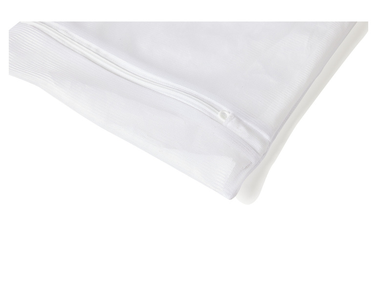 Witte mesh waszak met rits