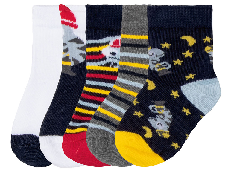 Ga naar volledige schermweergave: lupilu® Babyjongens sokken, 5 paar, met bio-katoen - afbeelding 2