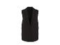 Lange zwarte mouwloze blazer met enkele knoopsluiting