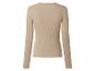 Beige damesblouse met lange mouwen, achterkant