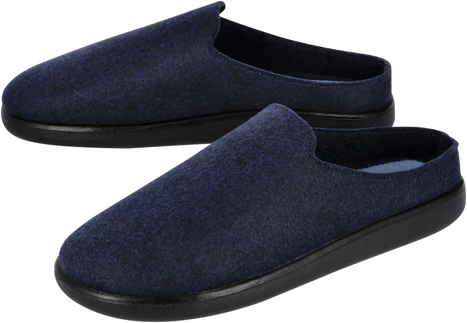 Esmara vilt-look sloffen voor heren - marineblauw