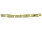 LED-strip met warm- en koudwitte LED's, weerstanden en stroomaansluitingen.