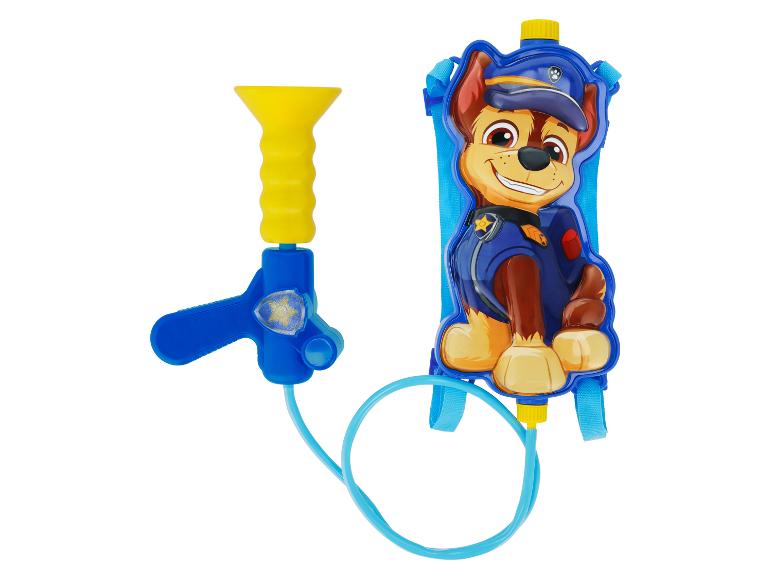 Cartoon politiehond rugzak waterpistool