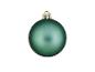 Mat teal kerstornament met gouden dop