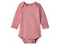 Roze babyromper met lange mouwen
