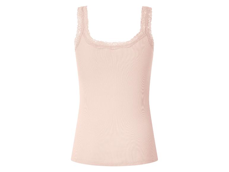 Roze geribbelde top met kanten details