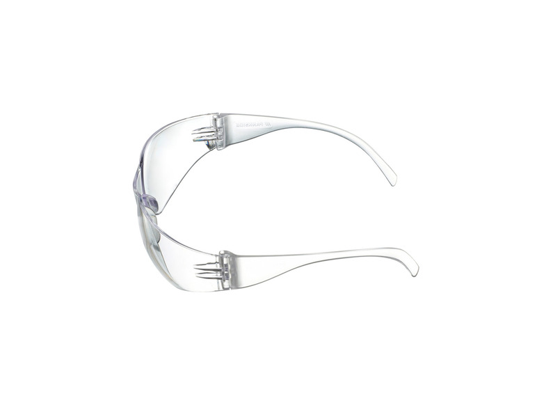 Een paar heldere veiligheidbrillen met het merk Parkside.