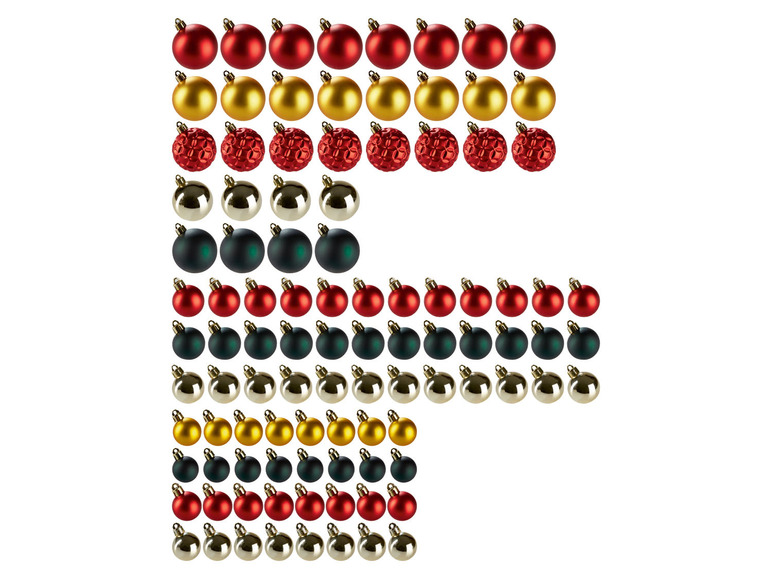 Ga naar volledige schermweergave: LIVARNO home Kerstballen 100 stuks - afbeelding 18