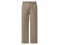 Beige casual herenbroek met elastische tailleband en plooien.