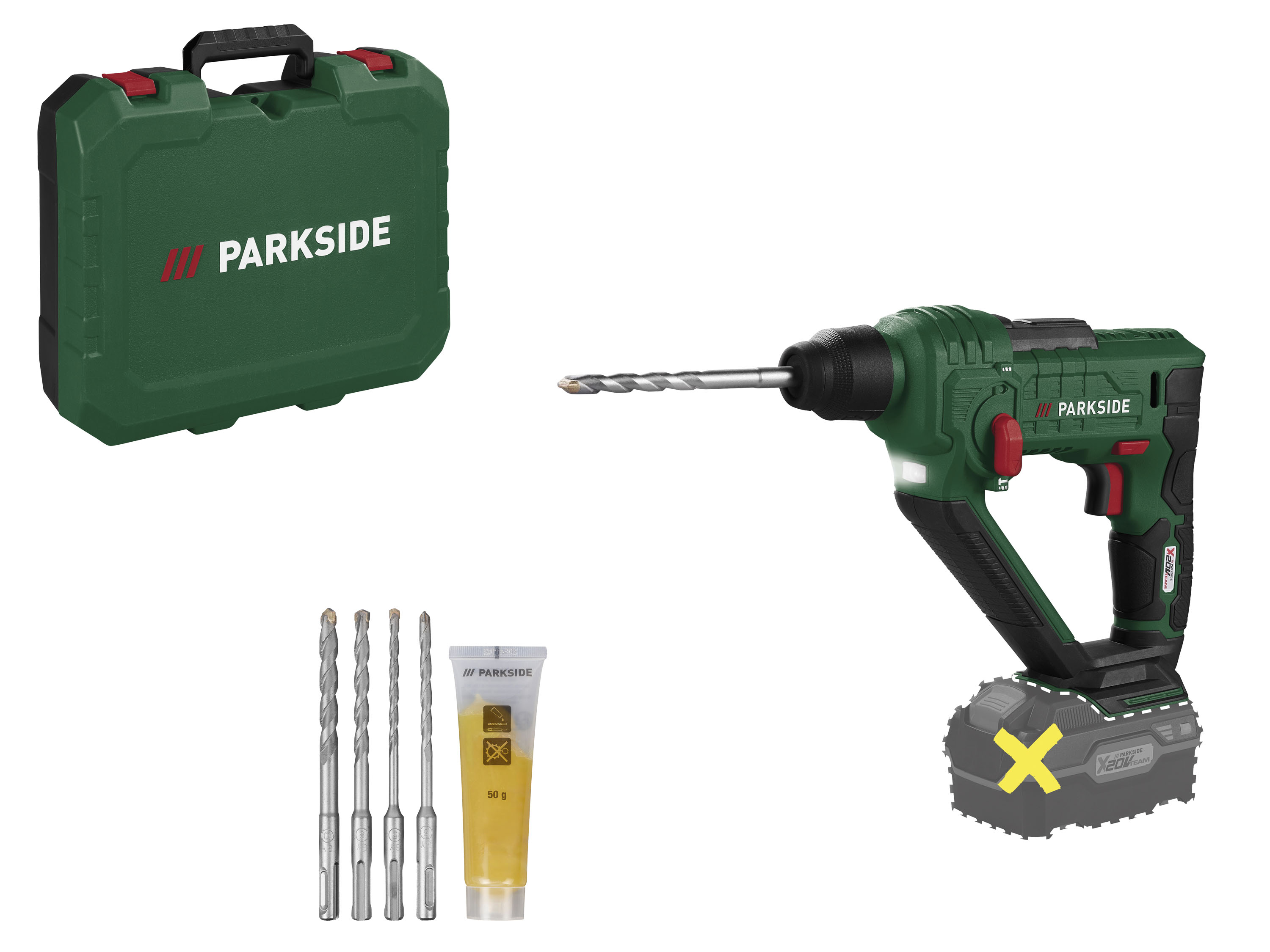 PARKSIDE Accu-boorhamer 20 V zonder accu en lader