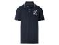 Donkerblauw herenpoloshirt met ankermotief en tekst 'OCEAN Adventure EST. 76'