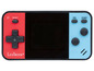 Een blauwe en rode handheld gameconsole van Lexibook.