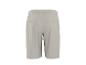 Beige shorts met elastische tailleband en achterzakken, achteraanzicht.