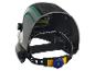 Zwart-groene lashelm met verstelbare hoofdband en automatische verduistering