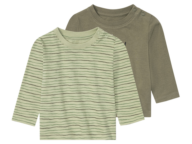 Ga naar volledige schermweergave: lupilu® Baby shirts met lange mouwen, 2 stuks, van zuivere bio-katoen - afbeelding 12
